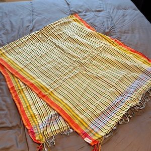 Colorful cotton scarf/throw